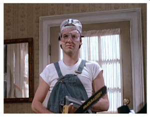 mr mom movie michael keaton chainsaw