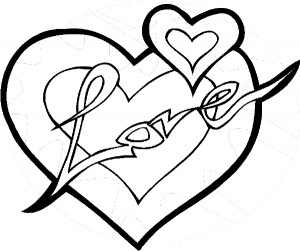 Valentine Hearts Coloring Pictures
