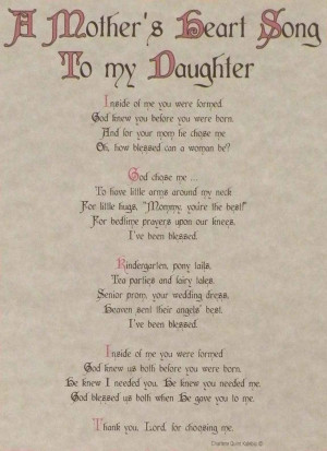 Mother’s Heart Song to My Daughter – Traditional Collection 8 ...