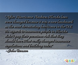 After Hurricane Andrew, Florida laws were changed because it was a new ...