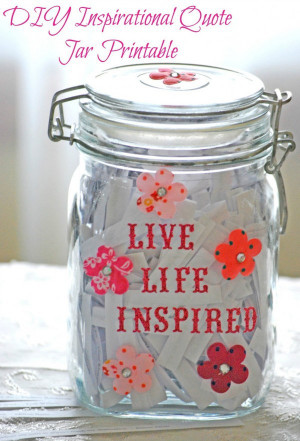 Make Your Own Inspiration Quote Jar with this Fabulous Free Printable