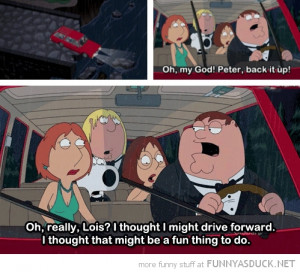 family guy car crash peter back it up tv funny pics pictures pic ...