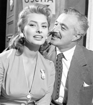 Vittorio De Sica & Sophia Loren, two important icons of Italian cinema ...