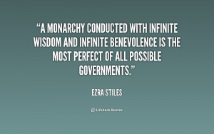 monarchy conducted with infinite wisdom and infinite benevolence is ...