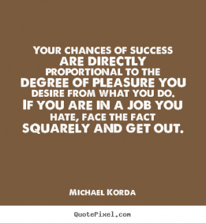 Diy photo quotes about success - Your chances of success are directly ...