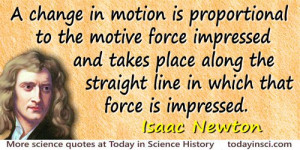 Science quotes on: | Change (155) | Force (94) | Law Of Motion (9)