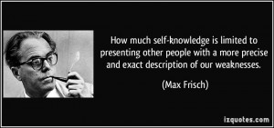 How much self-knowledge is limited to presenting other people with a ...