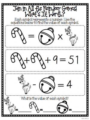 Holiday Math Freebie For You, From Me!