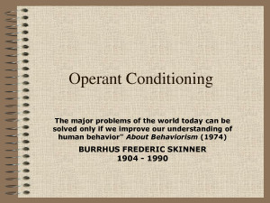 The Basics: Operant Conditioning
