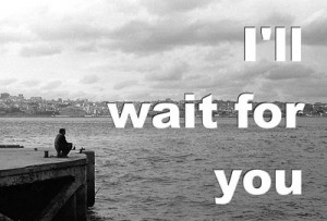 wait for you black and white b w water wait
