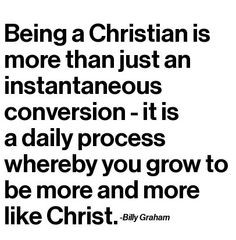 Being a Christian...