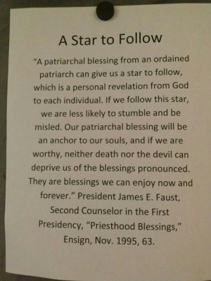 Patriarchal Blessings - A Star to Follow - Pres. Faust