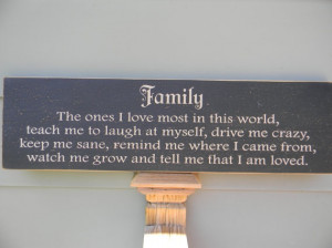 FAMILY - black wood primitive sign. $29.00, via Etsy.