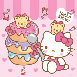 cute, donut, hello kitty, kawaii, pink, sanrio