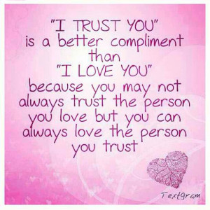trust you