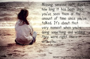 Sweet Quotes About Missing Someone #1