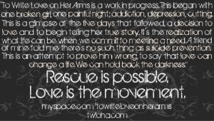 To Write Love On Her Arms