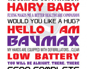 Big Hero 6, Baymax Subway Art, 11x1 4 Digital Print ...