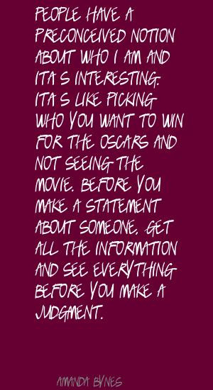 Preconceived Notion Quotes