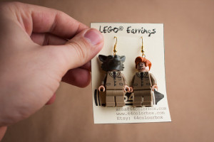 Professor Lupin/Werewolf from Harry Potter Earrings made from LEGO