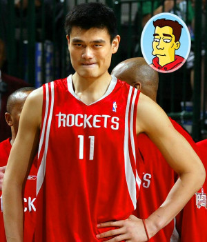 our own Yao's proud moment on the Simpsons