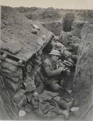 ... trench in the First World War, probably from the Canadian War Museum