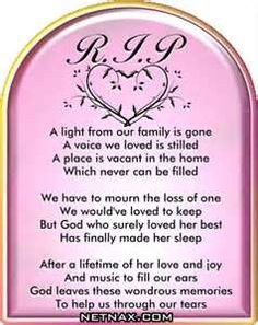 Obituary Exandle Sizes Peace Rest Grandma Poems