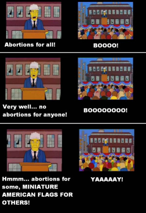 The Simpsons solved the abortion debate back in 1996 | Funny Pictures ...