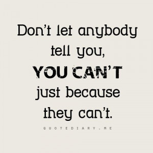 You can.