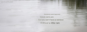Rain Quote Facebook Cover Photo for Timeline