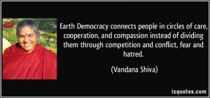 Earth Democracy connects people in circles of care, cooperation, and ...