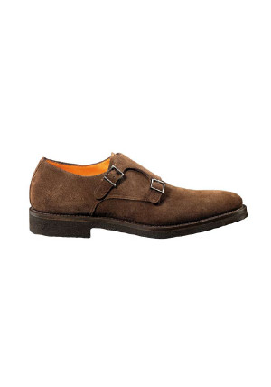 Suede Double Monk Strap Shoes