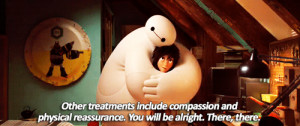 Baymax Pets Hiro Hamada To Show Compassion and Physical Reassurance In ...