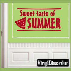 of summer watermelon Summer Holiday Vinyl Wall Decal Mural Quotes ...