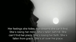 she is hopeless and she choses not to believe in