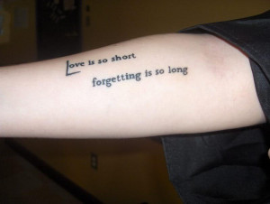 Right Forearm from “Tonight I can write the saddest lines”
