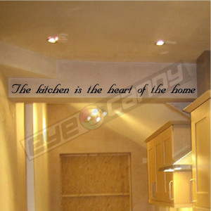 The kitchen is the...Wall Quotes Sayings Words Lettering Decals. $12 ...
