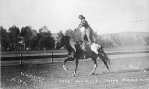 Trick Riding at the Round-Up, 1914