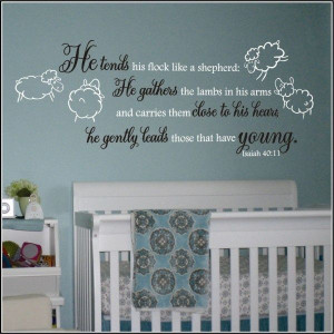 Lamb and Sheep Nursery Wall Decals love this! Also love for church ...