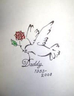 Beautiful Dove Tattoo with a Rose