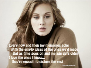 Adele Now And Then Quotes