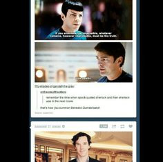 Remember when Spock quoted Sherlock and then Sherlock appeared in the ...