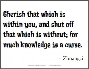 ZHUANGZI: Cherish that which is within you, and shut off that which is ...