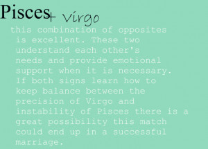 Opposites attract well with Pisces and Virgo. #pisces #virgo