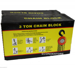 TON HS TYPE CHAIN HOIST BLOCK AND TACKLE LIFT TOOL HD L