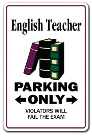 ... TEACHER Novelty Sign parking school book gift funny gag junior high