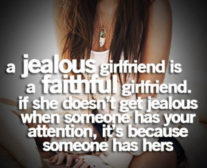 little jealousy is a good thing.