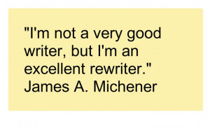 writerquote -- James A. Michener