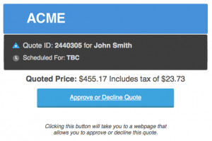 ... quote. This job can then be scheduled for completion with the rest of