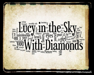 Lucy in the Sky With Diamonds Lyrics The Beatles by no9images, $15.00